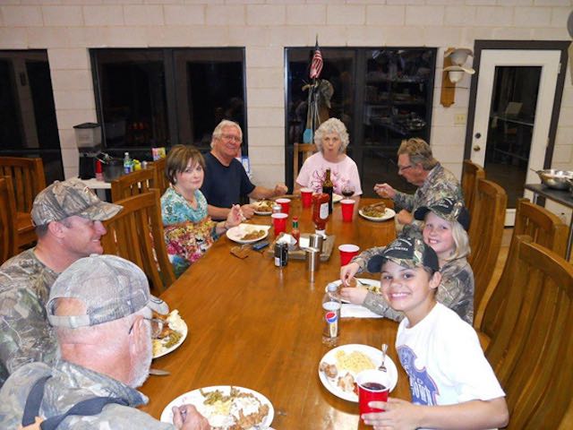 Hunters at Dining Room Table